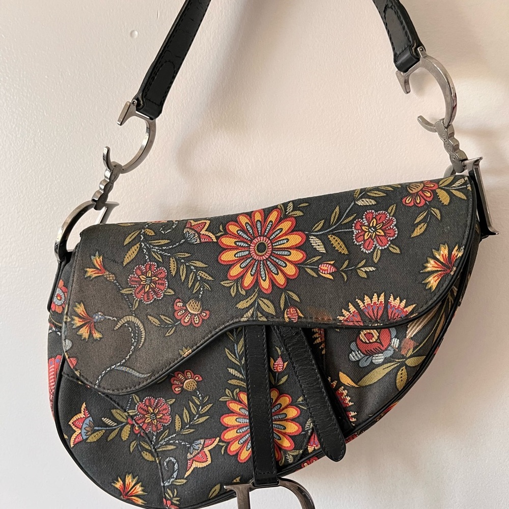 Dior saddle bag green canvas- limited edition
